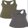 1533 Next Level The Ideal Racerback Tank LargeArmy-Dark Grey view 1