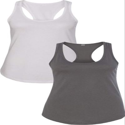 1533 Next Level The Ideal Racerback Tank LargeWhite-Dark Grey