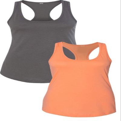 1533 Next Level The Ideal Racerback Tank LargeDark Grey-Orange