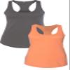 1533 Next Level The Ideal Racerback Tank LargeDark Grey-Orange view 1