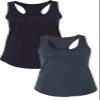 1533 Next Level The Ideal Racerback Tank LargeBlack-Indigo view 1