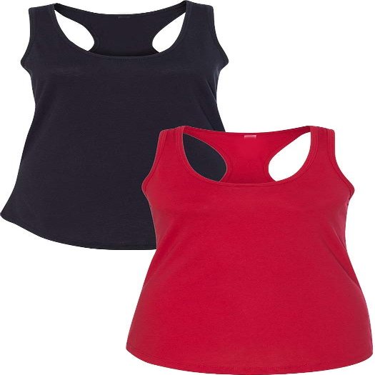 1533 Next Level The Ideal Racerback Tank X-Small Black-Red