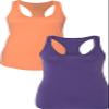 1533 Next Level The Ideal Racerback Tank 2XLOrange-Purple view 1