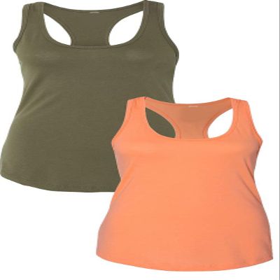 1533 Next Level The Ideal Racerback Tank Medium Army-Orange