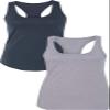 1533 Next Level The Ideal Racerback Tank XLIndigo-Heather Grey view 1