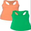 1533 Next Level The Ideal Racerback Tank 2XLOrange-Green view 1