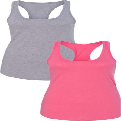 1533 Next Level The Ideal Racerback Tank Medium Heather Grey-Pink