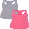 1533 Next Level The Ideal Racerback Tank Medium Heather Grey-Pink view 1