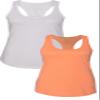 1533 Next Level The Ideal Racerback Tank 2XLWhite-Orange view 1