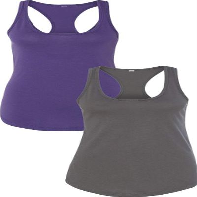 1533 Next Level The Ideal Racerback Tank XLPurple-Dark Grey