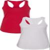 1533 Next Level The Ideal Racerback Tank X-Small Red-White view 1