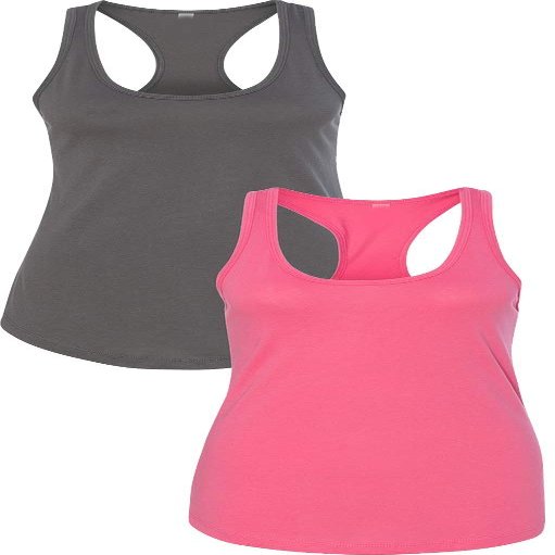 1533 Next Level The Ideal Racerback Tank XLDark Grey-Pink