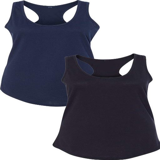 1533 Next Level The Ideal Racerback Tank 2XLNavy-Black