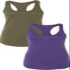 1533 Next Level The Ideal Racerback Tank LargeArmy-Purple view 1