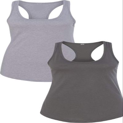 1533 Next Level The Ideal Racerback Tank Medium Heather Grey-Dark Grey