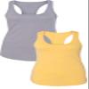 1533 Next Level The Ideal Racerback Tank LargeHeather Grey-Banana view 1