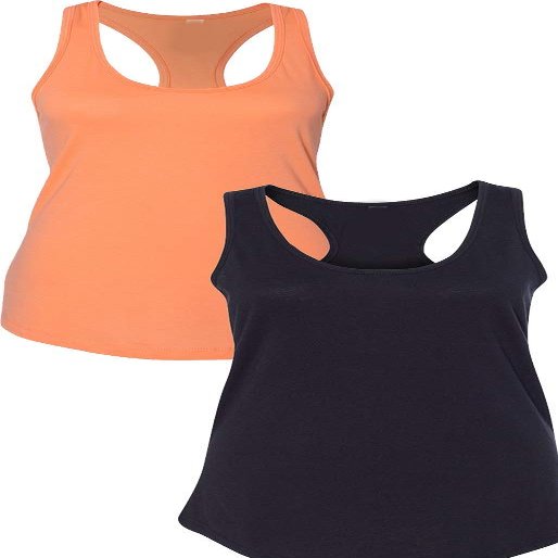 1533 Next Level The Ideal Racerback Tank 2XLOrange-Black