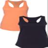 1533 Next Level The Ideal Racerback Tank 2XLOrange-Black view 1