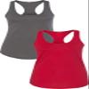 1533 Next Level The Ideal Racerback Tank 2XLDark Grey-Red view 1