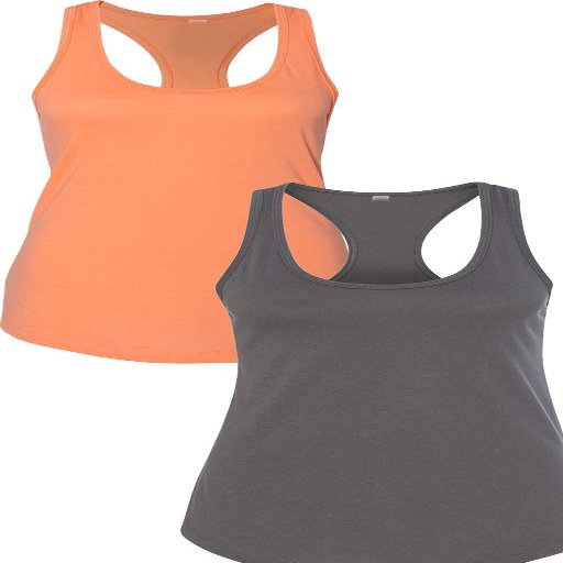 1533 Next Level The Ideal Racerback Tank 2XLOrange-Dark Grey