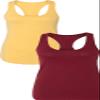 1533 Next Level The Ideal Racerback Tank LargeBanana-Cardinal view 1