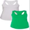 1533 Next Level The Ideal Racerback Tank Medium White-Green view 1