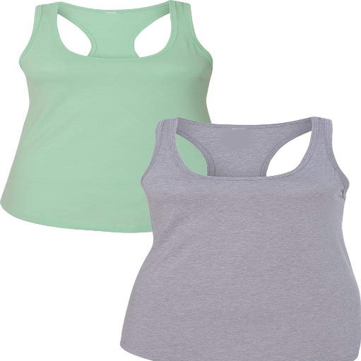 1533 Next Level The Ideal Racerback Tank LargeMint-Heather Grey