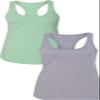 1533 Next Level The Ideal Racerback Tank LargeMint-Heather Grey view 1