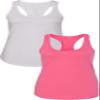 1533 Next Level The Ideal Racerback Tank 2XLWhite-Pink view 1