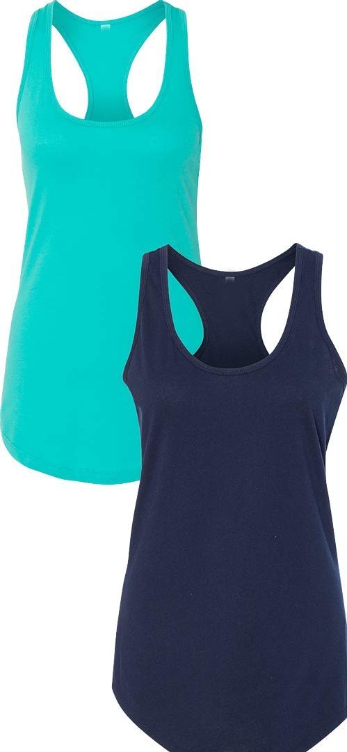 1533 Next Level The Ideal Racerback Tank LargeTahiti-Navy