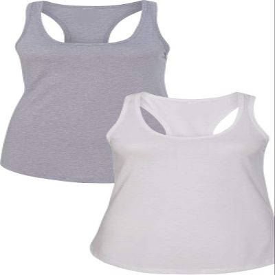 1533 Next Level The Ideal Racerback Tank LargeHeather Grey-White