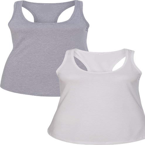 1533 Next Level The Ideal Racerback Tank LargeHeather Grey-White