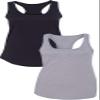 1533 Next Level The Ideal Racerback Tank Medium Black-Heather Grey view 1