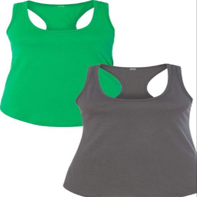 1533 Next Level The Ideal Racerback Tank Medium Green-Dark Grey