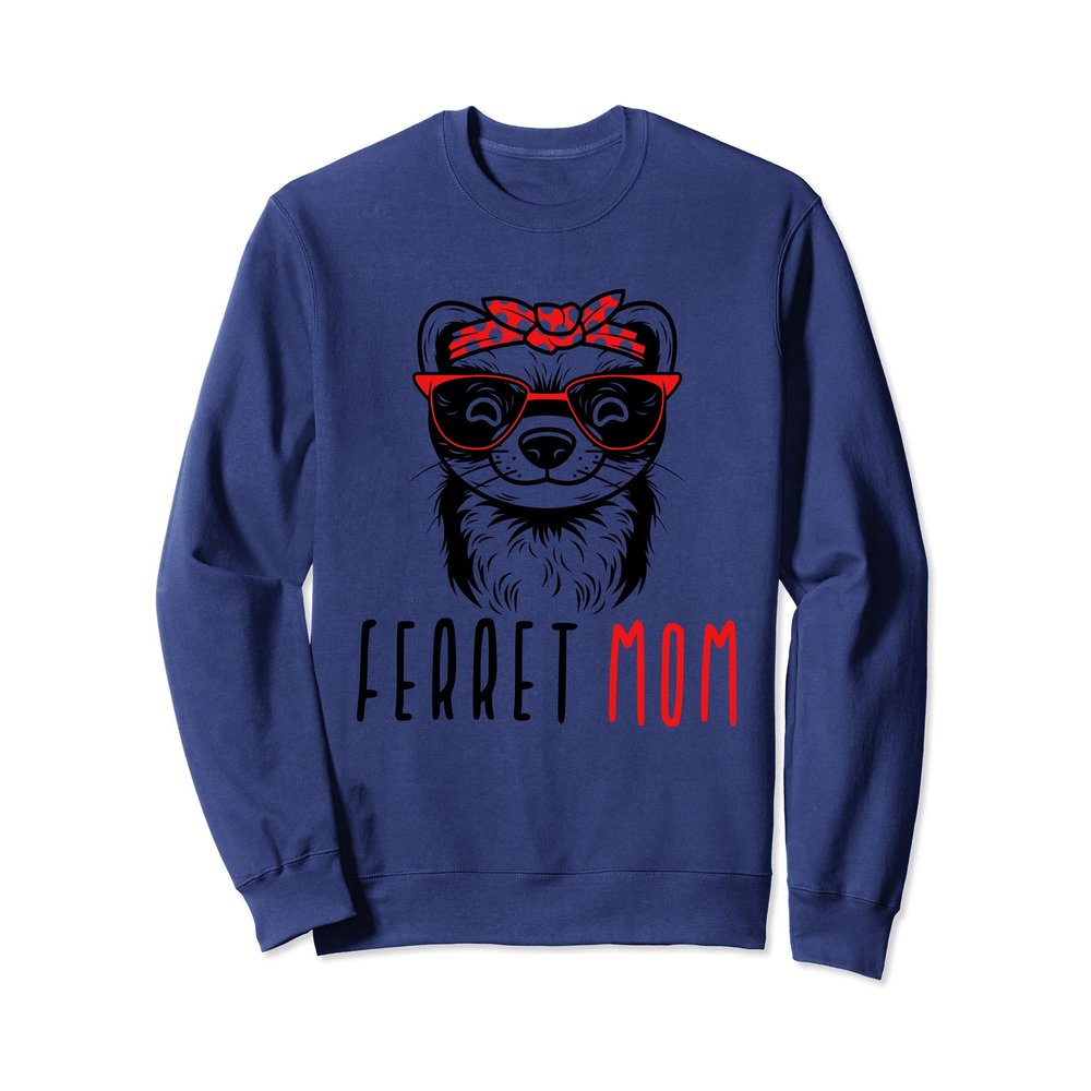 Ferret Mom Funny Animal Lover Weasel Women Mother Mama Gifts Sweatshirt