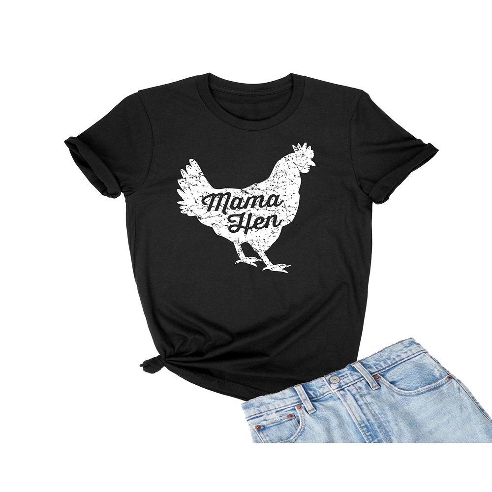 Go All Out XX-Large Black Adult Mama Hen Mother Hen Funny Mother's Day Mom T-Shirt