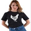 Go All Out XX-Large Black Adult Mama Hen Mother Hen Funny Mother's Day Mom T-Shirt view 2