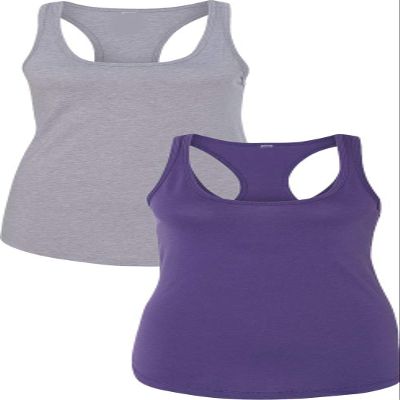 1533 Next Level The Ideal Racerback Tank 2XLHeather Grey-Purple