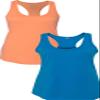 1533 Next Level The Ideal Racerback Tank 2XLOrange-Turquoise view 1