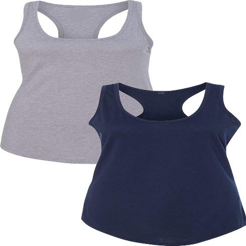 1533 Next Level The Ideal Racerback Tank 2XLHeather Grey-Navy