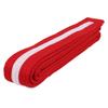 AAMA Color Belts with White Stripe for Martial Arts - Taekwondo Karate Judo - Red w/White Stripe - Size 6 view 1