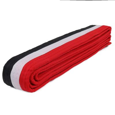 AAMA Color Belts with White Stripe for Martial Arts - Taekwondo Karate Judo - Poom w/White Stripe - Size 7