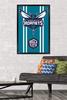 Trends International NBA Charlotte Hornets - Logo 20 Wall Poster, 34L x 22.4W, Black Framed Version view 2