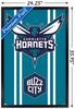 Trends International NBA Charlotte Hornets - Logo 20 Wall Poster, 34L x 22.4W, Black Framed Version view 3