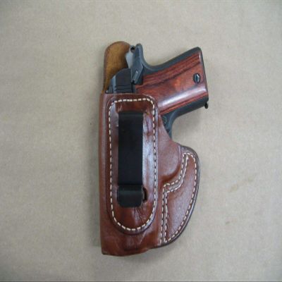 Azula Gun Holsters IWB in The Waist Band Leather Concealed Carry Holster for S and W Smith and Wesson M and P Shield EZ 380 Pistol TAN Left Hand