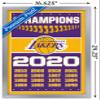 NBA Los Angeles Lakers - Champions 20 Wall Poster, 22.4L" x 14.7W", Silver Framed Version view 3
