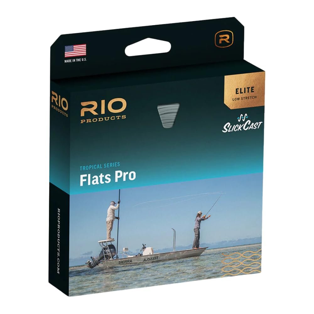 RIO PRODUCTS Elite Flats Pro Saltwater Fly Line, Easy to Cast Flies from Size 2/0 to 8, Low-Stretch & Ultra-Slick Performance, Clear/Aqua/Orange/Sand, Float/1.5ips, 11wt