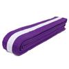 AAMA Color Belts with White Stripe for Martial Arts - Taekwondo Karate Judo - Purple w/White Stripe - Size 7