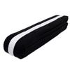 AAMA Color Belts with White Stripe for Martial Arts - Taekwondo Karate Judo - Black w/White Stripe - Size 1 view 1