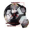 Senston Soccer Ball for Kids and Adult Training Ball Black Size 5 Official Match Football Balls with Pump view 2